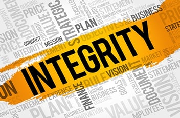 Integrity word art