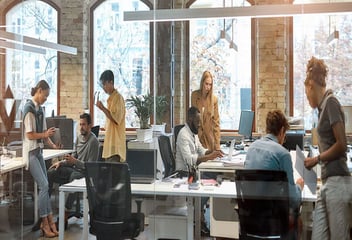 People working in an office
