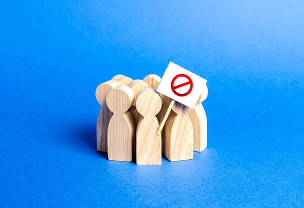 Wooden protest figurines